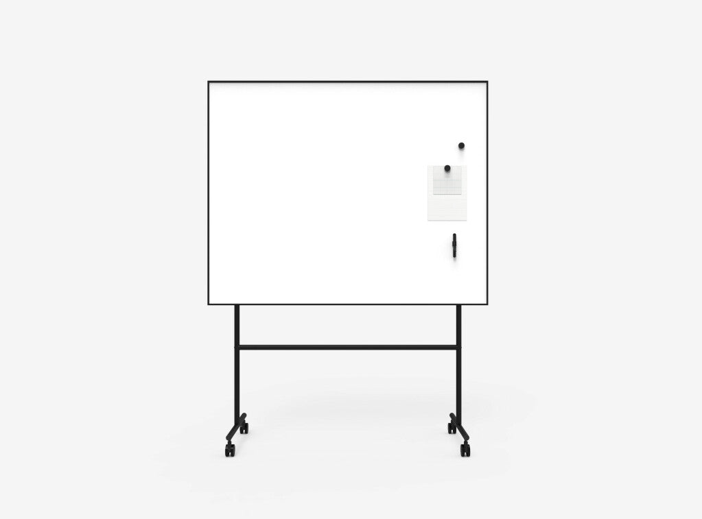 One Mobile Whiteboard - Black Frame